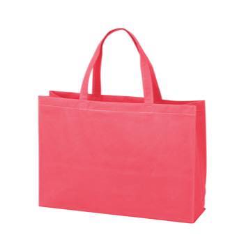 ベーシック不織布トートバッグ100 中横：ローズピンクのメイン画像