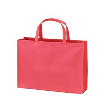 ベーシック不織布トートバッグ100 A4横：ローズピンクのメイン画像