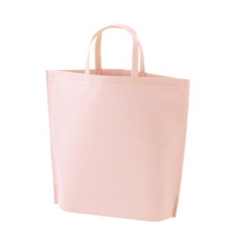 シンプル不織布トートバッグ 小：ライトピンクのメイン画像