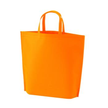 シンプル不織布トートバッグ 小：オレンジのメイン画像