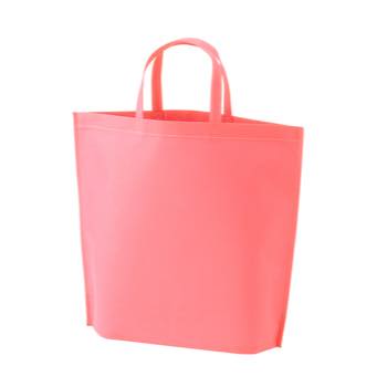 シンプル不織布トートバッグ 小：ピンクのメイン画像
