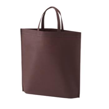 シンプル不織布トートバッグ A4縦：ダークブラウンのメイン画像