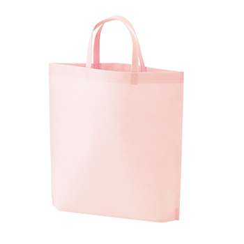 シンプル不織布トートバッグ A4縦：ライトピンクのメイン画像