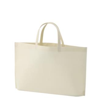シンプル不織布トートバッグ A4横：ホワイトのメイン画像