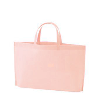 シンプル不織布トートバッグ A4横：ライトピンクのメイン画像