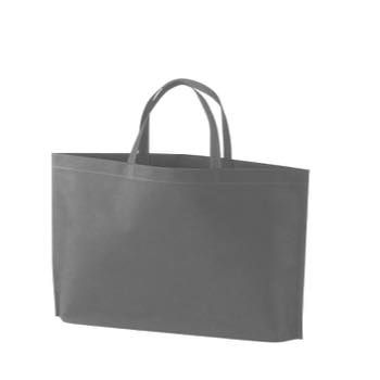 シンプル不織布トートバッグ A4横：ダークグレーのメイン画像