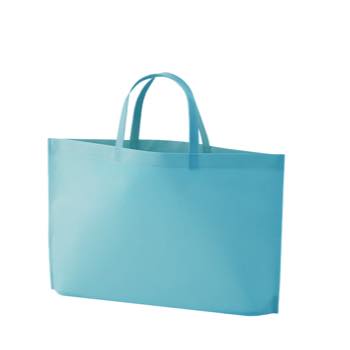 シンプル不織布トートバッグ A4横：ライトブルーのメイン画像