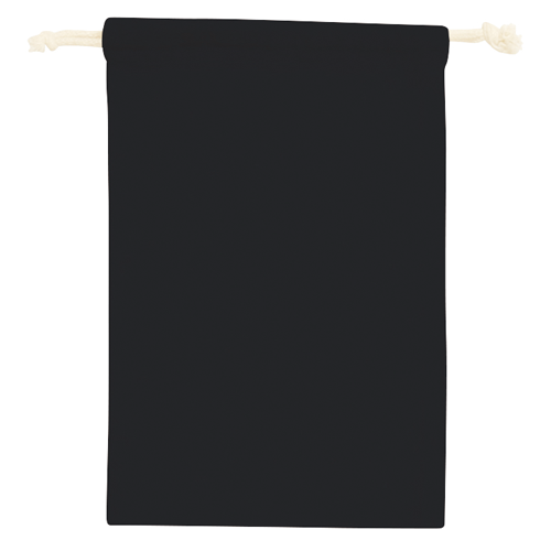 コットン巾着（Ｍ）：ブラックのメイン画像