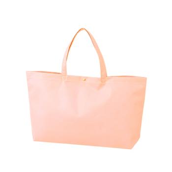 カジュアル不織布トートバッグ 中横：ライトピンク　プラホック：白の商品画像