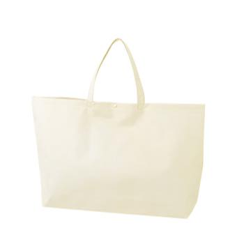 カジュアル不織布トートバッグ 大：ホワイト　プラホック：白の商品画像