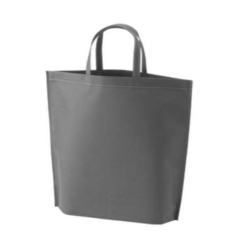 シンプル不織布トートバッグ　　小：ダークグレーのメイン画像