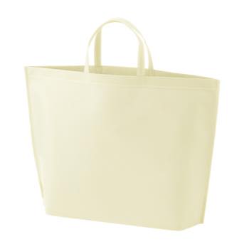 シンプル不織布トートバッグ 大：ホワイトの商品画像
