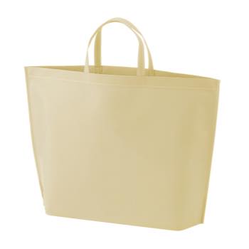 シンプル不織布トートバッグ 大：ベージュの商品画像