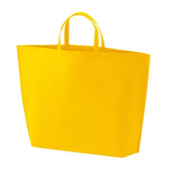 シンプル不織布トートバッグ　　大：イエローの商品画像