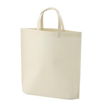 シンプル不織布トートバッグ　A4縦：ホワイトのメイン画像