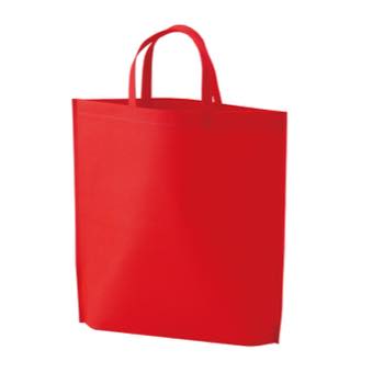 シンプル不織布トートバッグ A4縦：レッドの商品画像