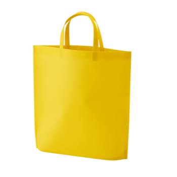 シンプル不織布トートバッグ A4縦：イエローの商品画像