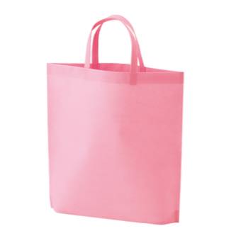 シンプル不織布トートバッグ　A4縦：ピンクのイメージ画像