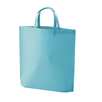 シンプル不織布トートバッグ　A4縦：ライトブルーの商品画像