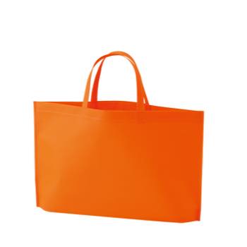 シンプル不織布トートバッグ A4横：オレンジのメイン画像
