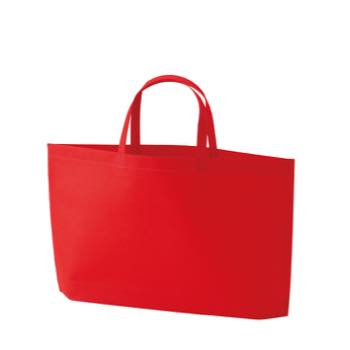 シンプル不織布トートバッグ A4横：レッドの商品画像