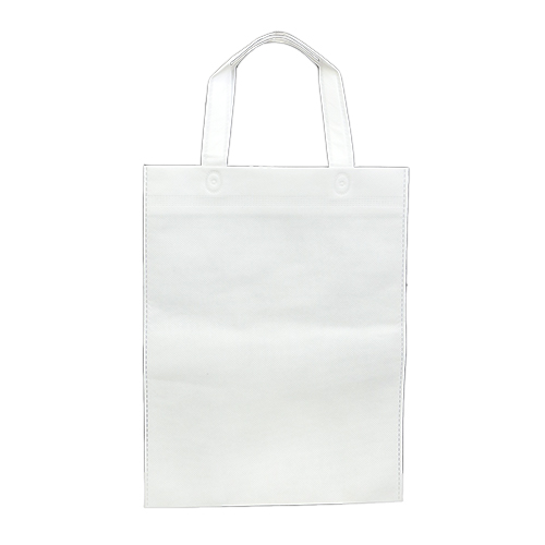 ワンポイント不織布バッグ 平袋 Ａ４：ホワイトのイメージ画像