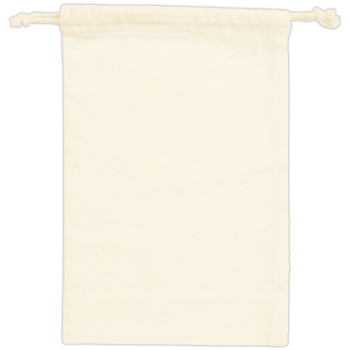 コットン巾着（Ｍ）：ナチュラルの商品画像