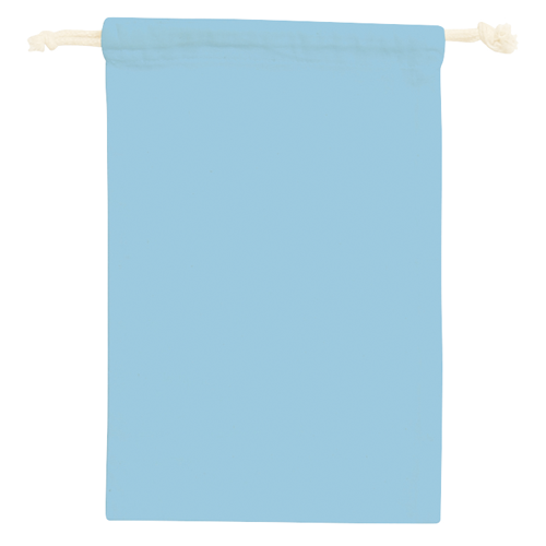 コットン巾着（Ｍ）：ライトブルーの商品画像