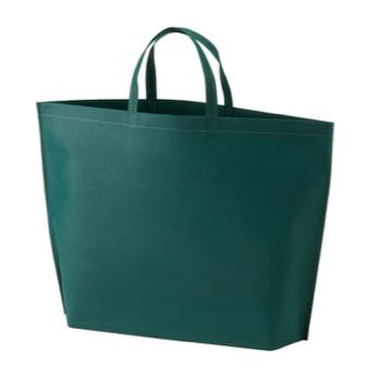 シンプル不織布トートバッグ 大：グリーンのメイン画像