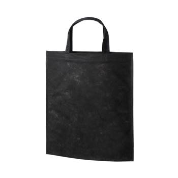 持ち手付き不織布バッグA4 40G：ブラックのイメージ画像