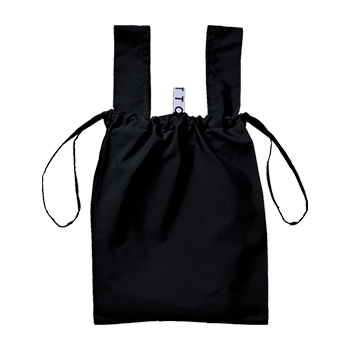 クルリト デイリー 巾着バッグ：ブラックのイメージ画像